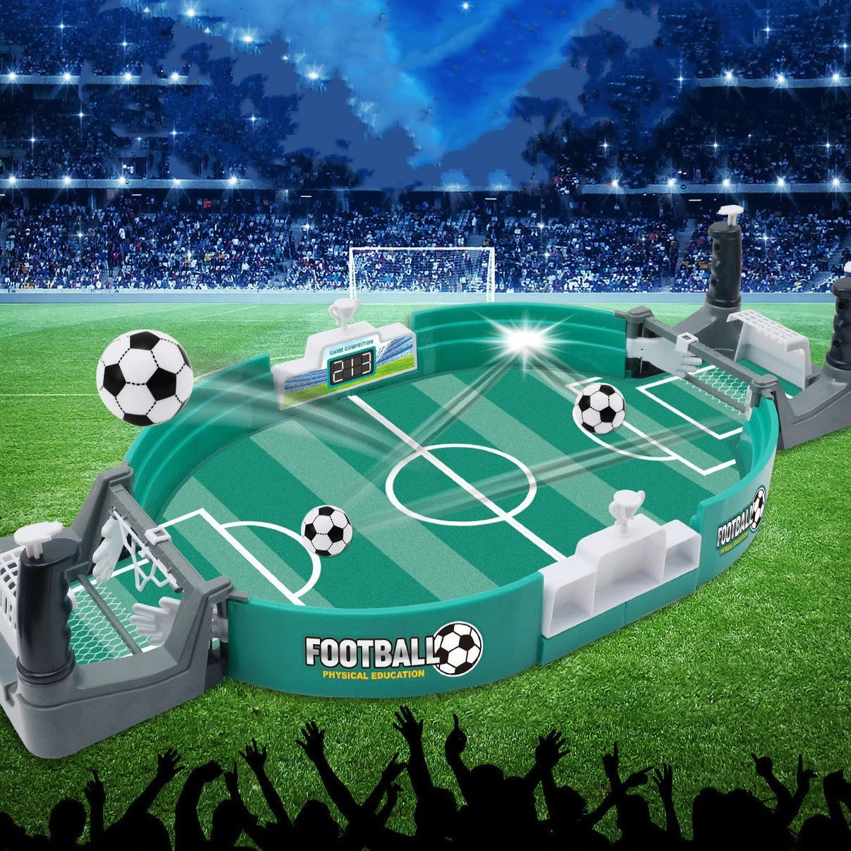 Jogo Mini Hóquei de Mesa e Futebol Pebolim - 2 em 1 - Brinca Mundo